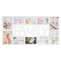 Rama foto de perete, colaj de 10 fotografii, 37x72cm, alb Rama foto de perete, colaj de 10 fotografii, 37x72cm, alb