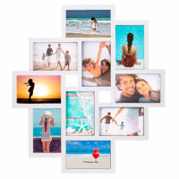Rama foto de perete, colaj de 10 fotografii, 48x53cm, alb Rama foto de perete, colaj de 10 fotografii, 48x53cm, alb