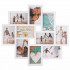 Rama foto de perete, colaj de 10 fotografii, 48x53cm, alb [2]