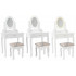 Set Masa de toaleta si machiaj cu taburet Sophia, alba, cu 3 sertare si oglinda, iluminare LED, 71x40x135 cm [4]