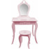 Set Masa de toaleta pentru copii Elza, roz, cu oglinda si taburet, 71x50x108 cm [3]