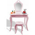 Set Masa de toaleta pentru copii Elza, roz, cu oglinda si taburet, 71x50x108 cm [4]