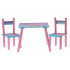 Set mobilier copii Melbi masa si 2 scaune, albastru roz, 50x50x42 cm [3]