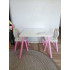Set mobilier copii Lily, masa si 2 scaune, alb-roz, 55x55x43 cm [4]