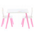 Set mobilier copii Lily, masa si 2 scaune, alb-roz, 55x55x43 cm [7]