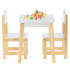 Set mobilier copii Daisy masa si 2 scaune, alb, 60x40x46 cm [7]