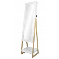 Dulap de toaleta cu oglinda si spatiu de depozitare bijuterii, 39x149cm, alba Dulap de toaleta cu oglinda si spatiu de depozitare bijuterii, 39x149cm, alba