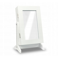 Dulapior de toaleta cu oglinda si spatiu de depozitare bijuterii, 21x36x15cm, alb Dulapior de toaleta cu oglinda si spatiu de depozitare bijuterii, 21x36x15cm, alb