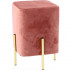 Taburet patrat, tapitat cu stofa, picioare otel, sarcina 100kg, 28x42cm, roz [3]