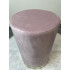 Taburet rotund, tapitat cu stofa, sarcina 100kg, 28x42cm, roz pal [10]