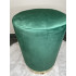 Taburet rotund, tapitat cu stofa, sarcina 100kg, 28x42cm, verde [12]