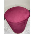Taburet rotund, tapitat cu stofa, sarcina 100kg, 28x42cm, rosu [10]