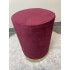 Taburet rotund, tapitat cu stofa, sarcina 100kg, 28x42cm, rosu [11]