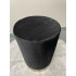 Taburet rotund, tapitat cu stofa, sarcina 100kg, 28x42cm, negru [8]