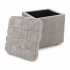 Taburet tapitat cu material reiat, design impletit, 40x40x45 cm, gri [6]