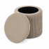Set 3 tabureti cu spatiu de depozitare, design modern striat, 80x40x40 cm si 30x31 cm, bej [4]