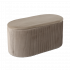 Set 3 tabureti cu spatiu de depozitare, design modern striat, 80x40x40 cm si 30x31 cm, bej [5]