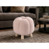 Taburet decorativ pentru living si dormitor, material plusat, 32x30 cm, roz [2]