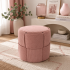 Taburet rotund pentru living si dormitor, design impletit, 38x38 cm, roz [3]