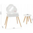 Set Masa de toaleta pentru copii Princess, alba, cu oglinda si taburet, 55x30x111cm [3]