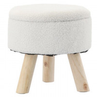 Taburet pentru copii, rotund, spatiu depozitare, 30x28cm, maxim 50kg, alb Taburet pentru copii, rotund, spatiu depozitare, 30x28cm, maxim 50kg, alb