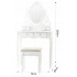 Set Masa de toaleta si machiaj cu taburet Vintage, alba, cu 4 sertare si oglinda, 75x40x139cm [4]