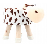 Taburet pentru copii, rotund 28x30cm, lavabil, model vacuta