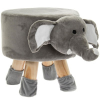 Taburet pentru copii, rotund 28x30cm, lavabil, model elefant Taburet pentru copii, rotund 28x30cm, lavabil, model elefant