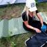 Saltea pliabila pentru camping sau plaja, 182x60 cm, spuma XPE, termoizolanta, pliere armonica, 12 segmente, verde [31]