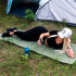 Saltea pliabila pentru camping sau plaja, 182x60 cm, spuma XPE, termoizolanta, pliere armonica, 12 segmente, verde [32]