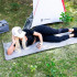 Saltea termoizolanta pentru camping sau plaja, 180x50 cm, spuma PE cu folie aluminiu, grosime 1 cm, gri [26]