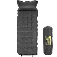 Saltea plabila cu perna din spuma poliuretanica, cu autoumflare, 193x68x3.5cm, gri Saltea plabila cu perna din spuma poliuretanica, cu autoumflare, 193x68x3.5cm, gri