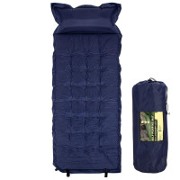 Saltea plabila cu perna din spuma poliuretanica, cu autoumflare, 193x68x3.5cm, bleumarin Saltea plabila cu perna din spuma poliuretanica, cu autoumflare, 193x68x3.5cm, bleumarin