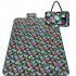 Patura pentru picnic sau plaja, cu folie izolatoare si maner, 150x200cm, negru floral [3]