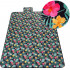 Patura pentru picnic sau plaja, cu folie izolatoare si maner, 200x200cm, negru floral [2]