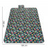 Patura pentru picnic sau plaja, cu folie izolatoare si maner, 200x200cm, negru floral [13]
