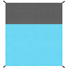 Cearsaf de plaja cu geanta de transport, 200x210cm, albastru gri