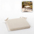 Perna scaun 40x40x3 cm, poliester impermeabil, cu fermoar si prindere, bej [3]
