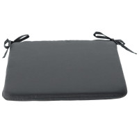 Perna scaun 40x40x3 cm, poliester impermeabil, cu fermoar si prindere, gri inchis