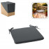 Perna scaun 40x40x3 cm, poliester impermeabil, cu fermoar si prindere, gri inchis [8]