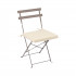Perna scaun 40x40x5 cm, poliester impermeabil, cu fermoar si prindere, bej [3]