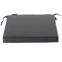 Perna scaun 40x40x5 cm, poliester impermeabil, cu fermoar si prindere, gri inchis