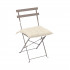 Perna scaun 40x40x6 cm, matlasata, poliester impermeabil, cu prindere, bej [3]