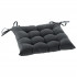 Perna scaun 40x40x6 cm, matlasata, poliester impermeabil, cu prindere, gri inchis [2]