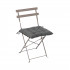 Perna scaun 40x40x6 cm, matlasata, poliester impermeabil, cu prindere, gri inchis [3]