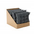 Perna scaun 40x40x6 cm, matlasata, poliester impermeabil, cu prindere, gri inchis [10]