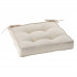 Perna scaun 40x40x6 cm, colturi drepte, poliester impermeabil, cu prindere, bej [2]