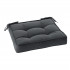 Perna scaun 40x40x6 cm, colturi drepte, poliester impermeabil, cu prindere, gri inchis [2]