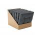 Perna scaun 40x40x6 cm, colturi drepte, poliester impermeabil, cu prindere, gri inchis [6]