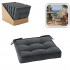 Perna scaun 40x40x6 cm, colturi drepte, poliester impermeabil, cu prindere, gri inchis [7]